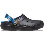Sabots crocs classic lined spray dye clog - noir - homme - taille 37 / 38