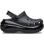 Sabots crocs classic mega crush - noir - homme - plateforme - bride au talon - personnalisable