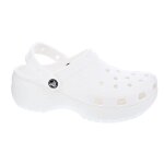 Sabot - crocs classic platform - femme - blanc