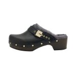 Sabot en cuir scholl pescura robin - noir - rf. f298121 - 004