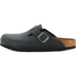 Sabot boston - birkenstock - noir - cuir - boucle rglable - confort anatomique
