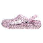 Sabot à enfiler crocs classic lined glitter flamingo - rose Sabot à enfiler crocs classic lined glitter flamingo - rose