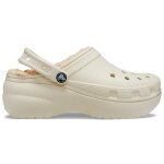 Sabots femme - crocs - classic platform glitter - couleur bone - doublure chaude - semelle compense