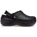 Sabots femme crocs classic platform lined - black - 36 / 37