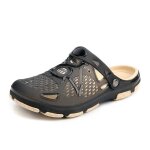 Sabots homme - plage jardin t - noir - synthtique - semelles lastiques et robustes