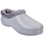 Sabots ozabi en eva - pu6967 gris fourre pour homme - l�gers et confortables