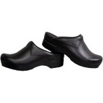 Sabot sanita pour femme - sonto (noir mat) - 100% cuir - taille 35  42