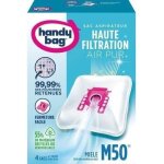 Sacs aspirateurs handy bag� m50� - miele - haute filtration - 4 sacs + 1 filtre