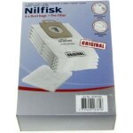 Sac aspirateur microfibre x4 - nilfisk - accessoire pour aspirateur - compatible avec modles ni102 et ...