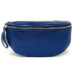 Sac banane - oh my bag - lou - do - cuir grain - femme - bleu roi iris
