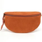 Sac banane - oh my bag - lou sue - cuir nubuck - orange - femme