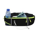 Sac banane de sport homme - fondupin - ceinture de course tanche avec porte bouteille - noir + vert ...