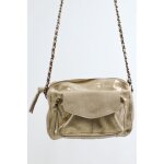 Sac bandouli�re - pieces - naina - cuir - gold - 21 x 15 x 5 cm