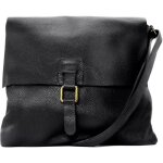 Sac bandoulire en cuir oh my bag - coquette noir - bandoulire rglable - plusieurs poches