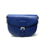 Sac bandouli�re en cuir grain� masina bleu jeans - oh my bag - sac trotteur - femme