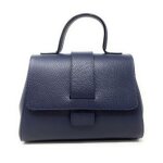 Sac bandoulire en cuir grain - oh my bag - smart - bleu - femme - l 21 cm x h 20 cm x p 12 cm