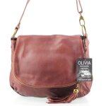 Sac bandouli�re - olivia - palerme n1269 - cuir souple - marron / cognac fonc�