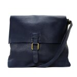 Sac bandouli�re en cuir oh my bag coquette bleu - r�glable de 63 � 120 cm - plusieurs poches