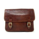 Sac bandouli�re en cuir - oh my bag - niagara - marron - femme - l 28 x h 22 x p 8 cm