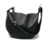 Sac bandoulire en cuir vritable grain - oh my bag - modle citizen - noir - femme