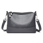 Sac bandouliere femme - fondupin - modle lgant en cuir pu - gris - bandoulire dtachable et rglable ...