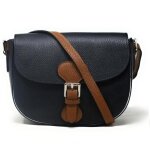 Sac bandoulire - oh my bag - ina scot - cuir grain - noir - 23x17x7 cm