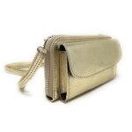 Portefeuille porte - monnaie tendance en cuir dor - oh my bag - city or pale - femme - tendance