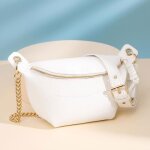 Sac � bandouli�re vintage femme en simili cuir - insfity - blanc - poche glissi�re - coque souple - 24 ...