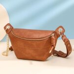 Sac � bandouli�re vintage femme en simili cuir - marron - insfity - poche glissi�re - slit pocket - coque ...