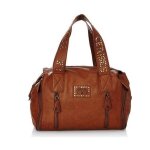 Sac bowling - le temps des cerises - marron - pu - fermeture zippe - anses fixes