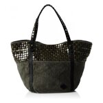 Sac cabas - le temps des cerises - taka 1 - gris - 100% coton - fermeture aimante