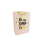 Sac cadeau dor� avec message best day ever 335cm
