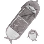 Sac de couchage enfant 2 en 1 - freosen - gris - 160 x 60 cm - coton et polyester - lavable en machine ...