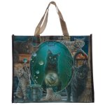 Sac de course - puckator - lisa parker - bleu / marron - 33x40x18 cm - r�utilisable