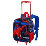 Sac � dos 3d � roulettes petit - spiderman wall - rouge - taille unique