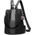 Sac a dos bourse pour femme sac a dos antivol impermeable sac a bandouliere decole legere noir