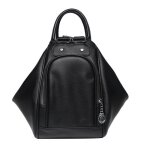 Sac  dos dcontract en cuir souple vitata - noir - 3 en 1 - petite capacit