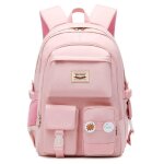 Sac � dos enfant scolaire tissu nylon imperm�able coll�ge portable pour garcon - fille - rose