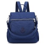 Sac  dos femme antivol vitata - tissu impermable - petite capacit - bleu marine