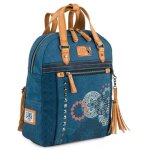 Sac  dos femme lgant - sac  dos femme chic - sac  dos femme multipoches - sac a dos 310524 bleu