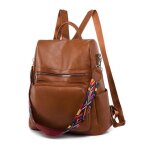 Sac � dos femme - insfity - mode vintage - marron - anti - vol - sacs � bandouli�re - pu cuir d�cole