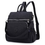 Sac  dos femme vitata - antivol tissu impermable - petite capacit 30x16x30cm - noir