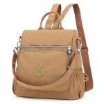 Sac  dos femme vitata - modle antivol en tissu impermable - petite capacit - couleur kaki