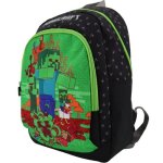 Sac  dos - minecraft - creeper boom - 38 cm - 1 compartiment zipp - idal pour enfants