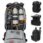 Sac � dos photo - lowepro - protactic bp 450 aw iii - 4 points d?acc�s - confort activzone - tissu recycl� ...