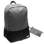 Sac  dos - puma - collge - noir et gris - bretelles rembourres - trousse assortie