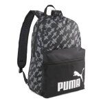 Puma sac  dos noir gris pour femme et homme - phase aop backpack black - letter camo 232213