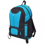 Sac � dos de randonn�e - vidaxl - 40 l - noir et bleu - polyester 600d - hydrofuge