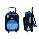 Sac  dos  roulettes - real madrid - scolaire - polyester - 42x28x14 cm - 2 compartiments