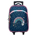 Sac  dos  roulettes milky kiss puffy rainbow 2 compartiments